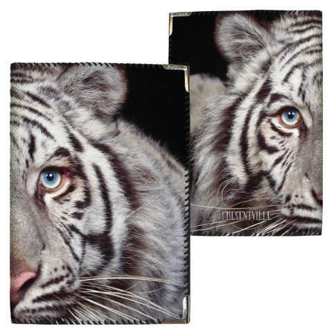 Обложка на паспорт Тигр с голубыми глазами