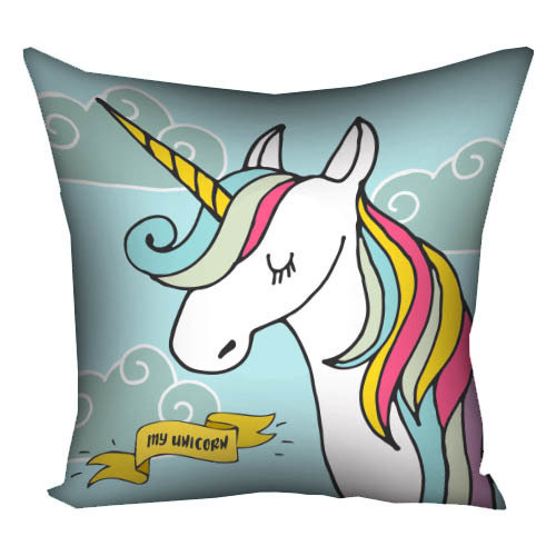 Подушка з принтом 30х30 см My unicorn