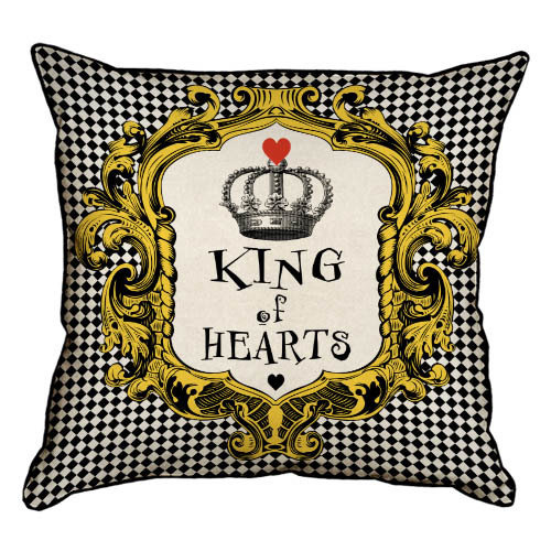 Наволочка декоративная (мешковина) 45х45 см King of hearts