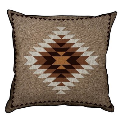 Подушка декоративна 45х45 см (мішковина)
Коричневий навахо візерунок