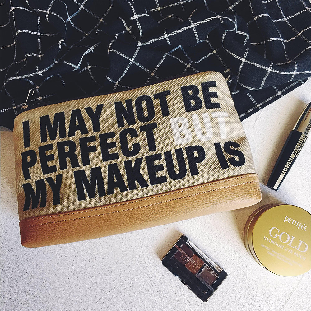 Косметичка дорожная женская Lovely I may not be perfect but my makeup is