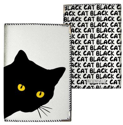 Обкладинка на паспорт Чорна кішка