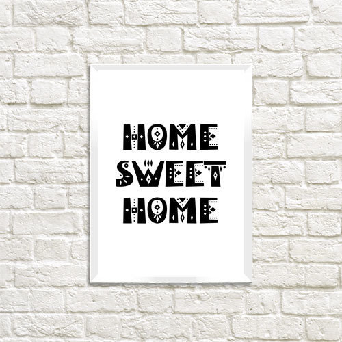 Постер в рамке A4 Home sweet home