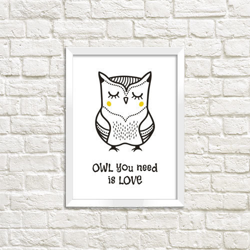 Постер в рамці A4OWL you need is love