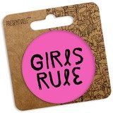 Значок круглий 56 мм Girls rules