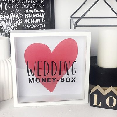 Дерев'яна скарбничка для грошей Wedding money-box