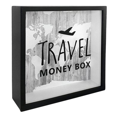 Дерев'яна скарбничка для грошей Travel money box (самолет)