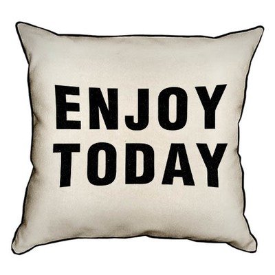 Подушка декоративна 45х45 см (мішковина) Enjoy today