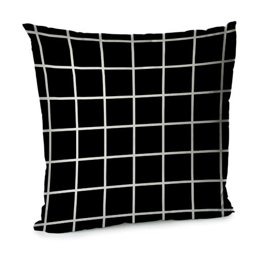 Подушка для дивана 45х45 см Чорні квадрати
