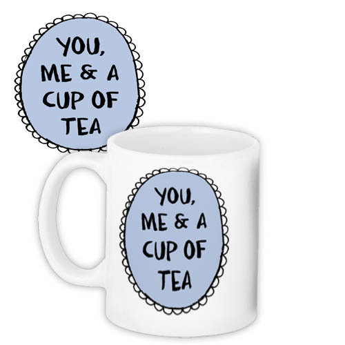 Кружка с принтом You, me & a cup of tea