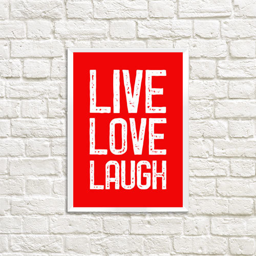 Постер у рамці A5 Live Love Laugh