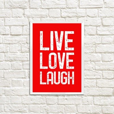 Постер в рамке A3 Live Love Laugh