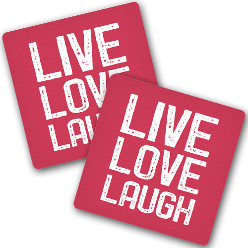 Подставка под кружку 2 шт Live Love Laugh