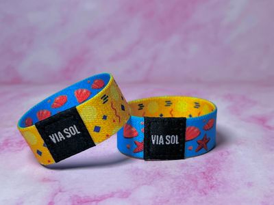 VIA SOL Double-face Wristband Blue/Yellow