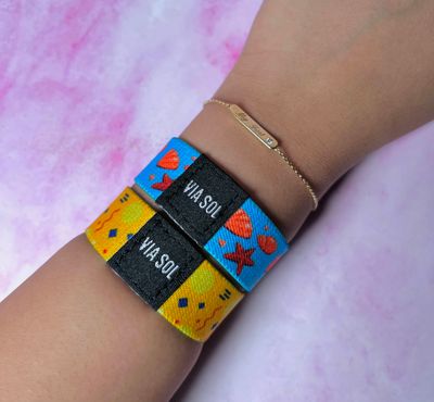 VIA SOL Double-face Wristband Blue/Yellow