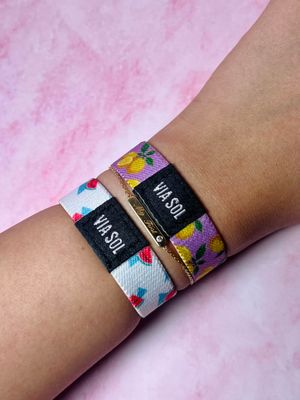 VIA SOL Double-face Wristband White/Purple