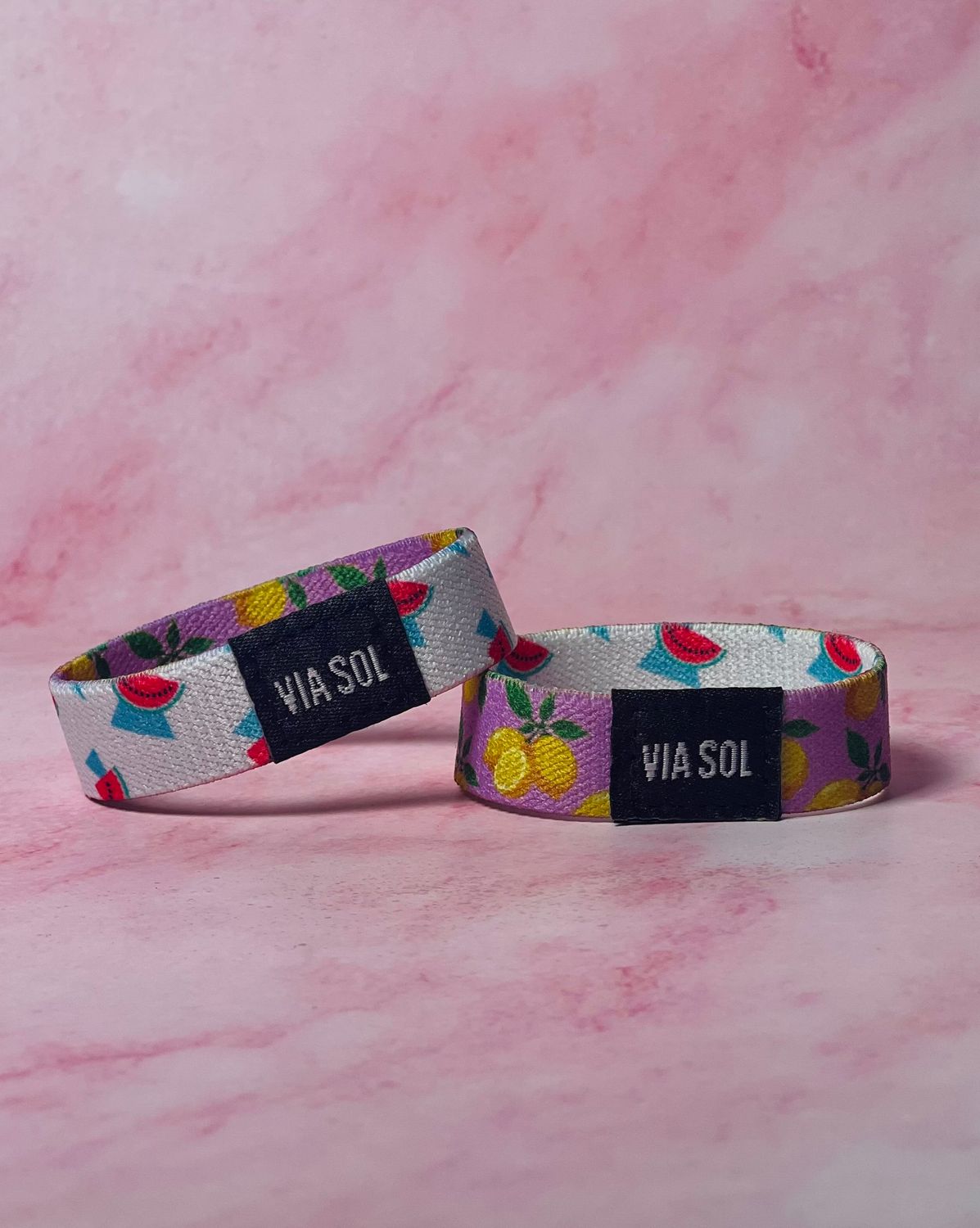 VIA SOL Double-face Wristband White/Purple