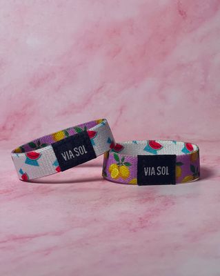 VIA SOL Double-face Wristband White/Purple