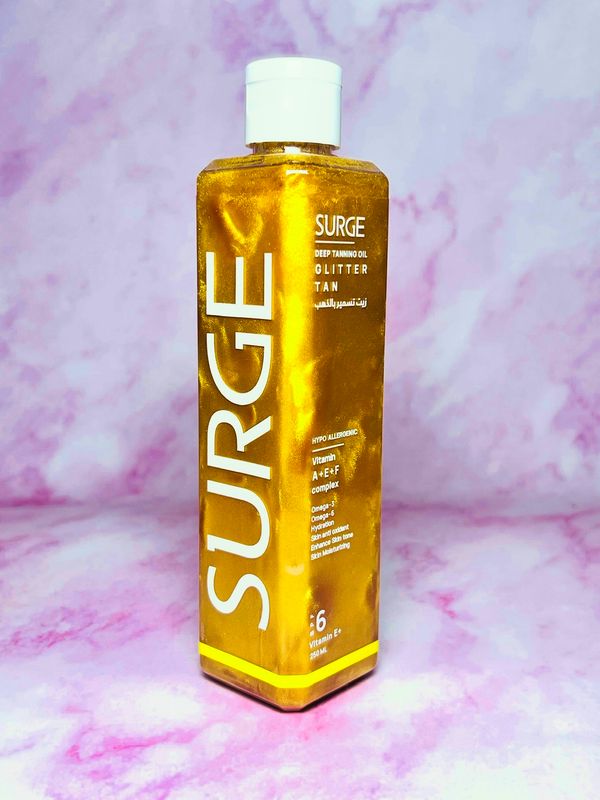 SURGE Glitter Tanning Oil - FREE TOTE BAG (250 ml)