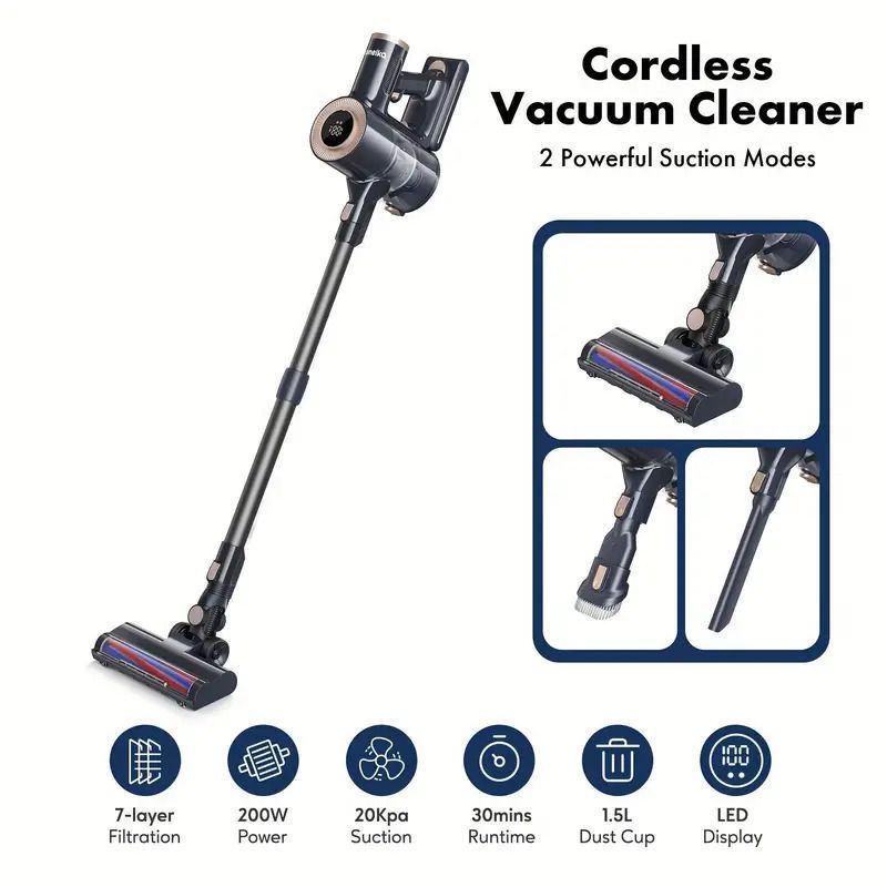 40-Minute Runtime Cordless Vacuum Cleaner(black)