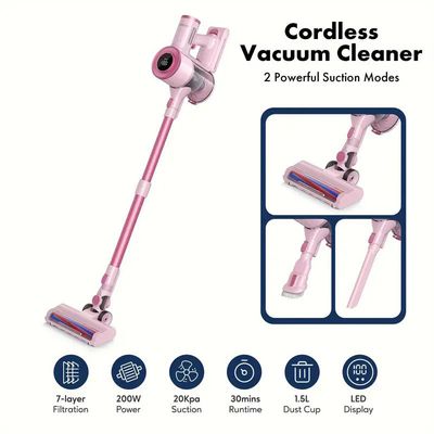 40-Minute Runtime Cordless Vacuum Cleaner(pink)