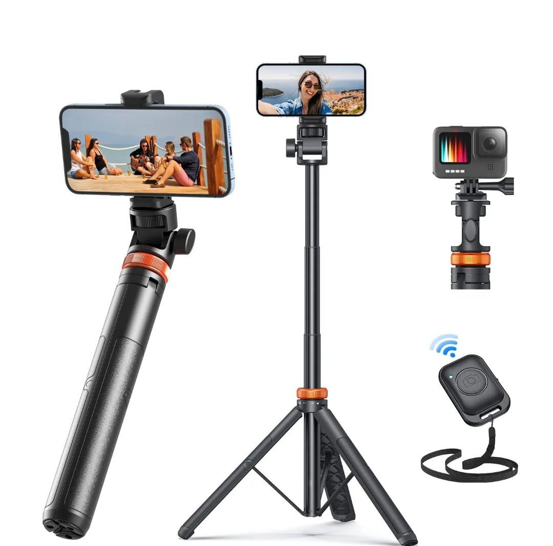 62" Phone Tripod&Selfie Stick