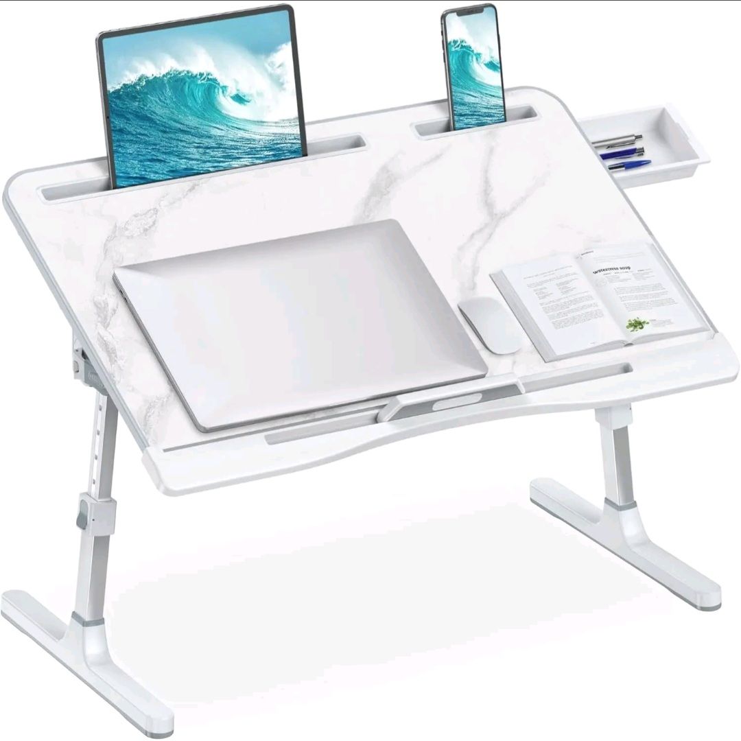 Foldable Laptop Bed Tray Desk, Adjustable Laptop Bed Table