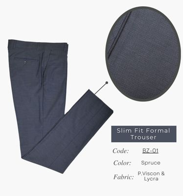 SLIM FIT PANTS 100% COTTON