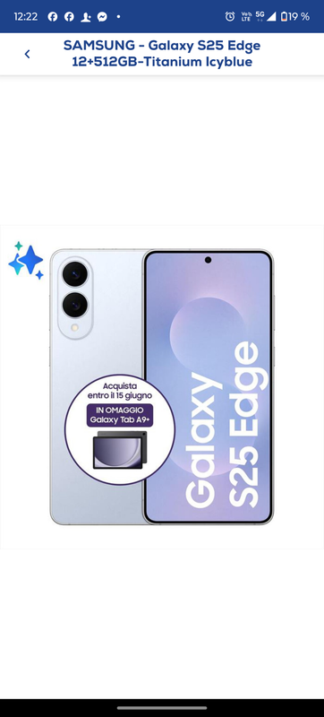 SAMSUNG GALAXY 25 EDGE 12 +512GB Titanium cybue 4.6(61) étoile 🌟🌟🌟🌟