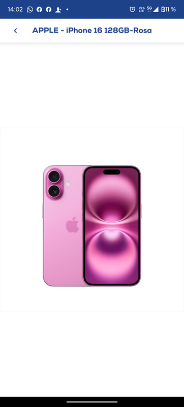 APPLE iPhone 16 GB 128 ROSA 4.6 (21)