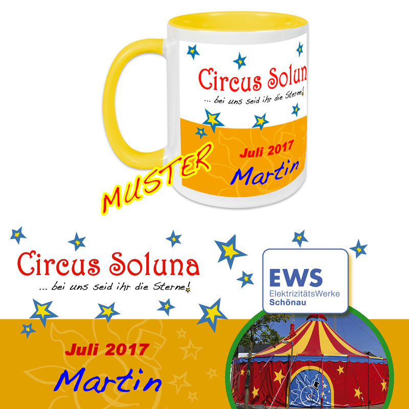 Tasse mit DEINEM NAMEN und Logo der Schule/Einrichtung