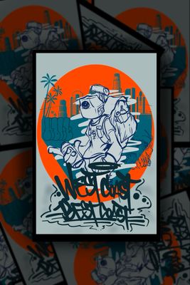 West Coast Best Coast Sticker