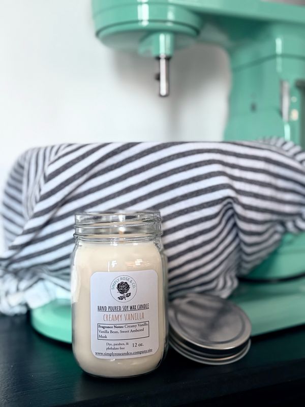 Creamy Vanilla- 12 oz. Candle