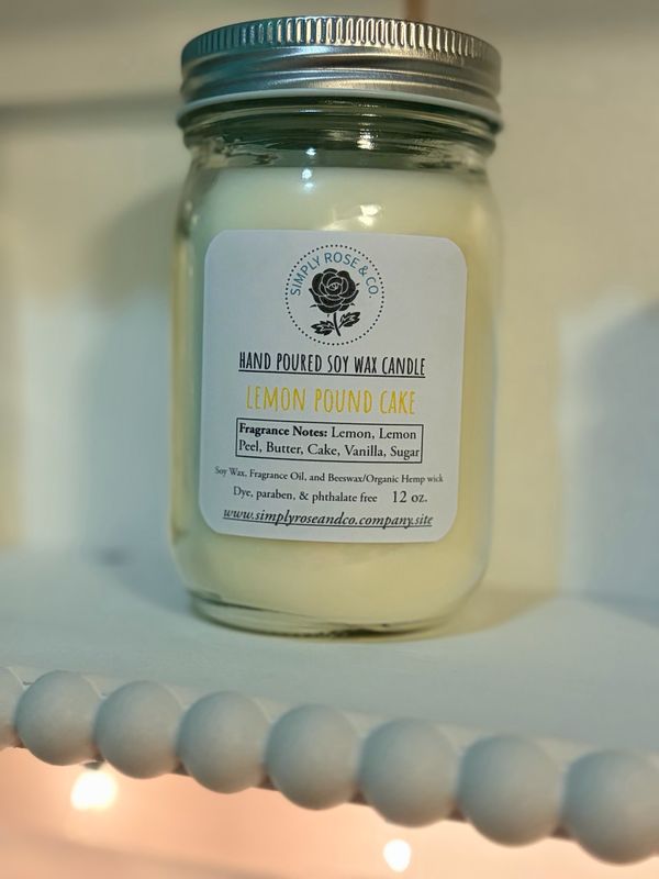 Lemon Pound Cake- 12 oz. Candle