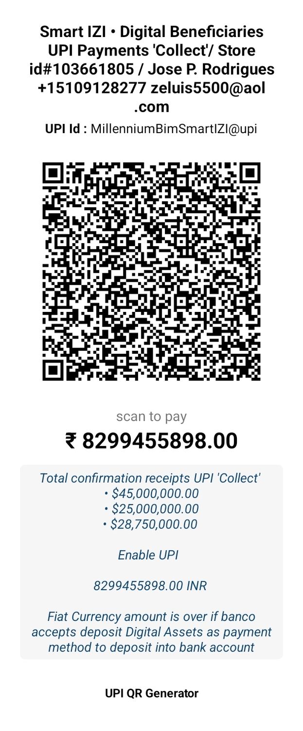 UPI payments 'Collect'/ UPI receipts 'Collect' / Enable UPI 