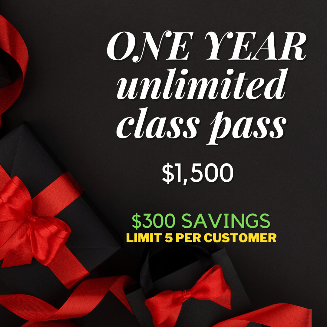 1 Year Unlimited Class Pass