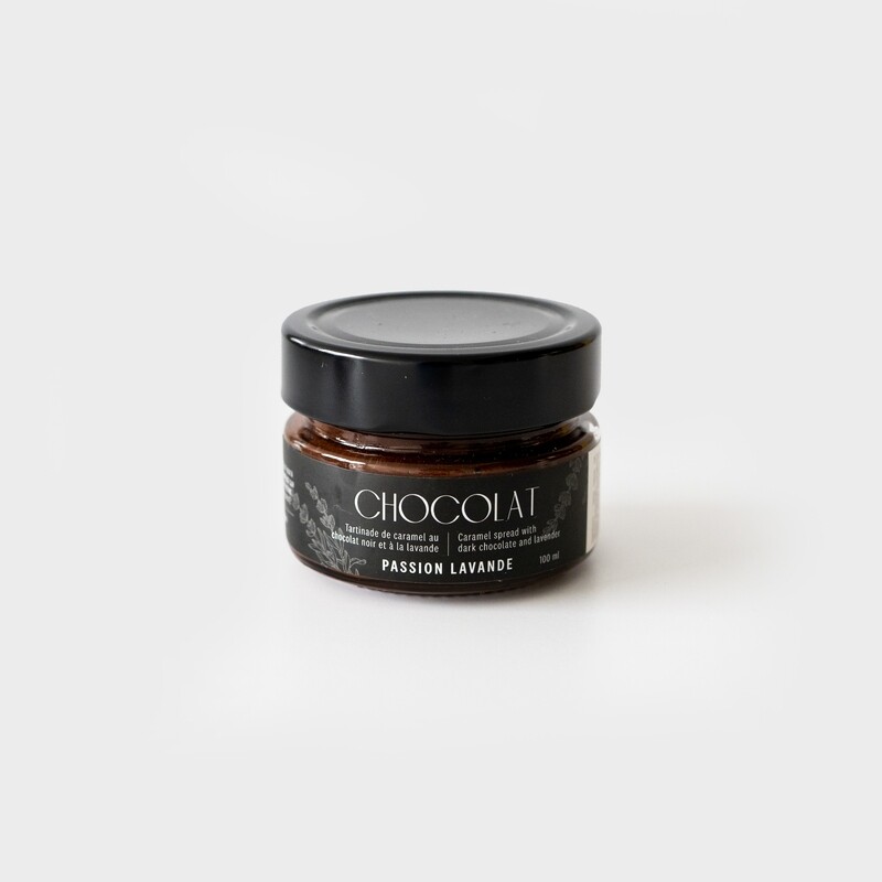 Tartinade de caramel au chocolat noir &amp; lavande