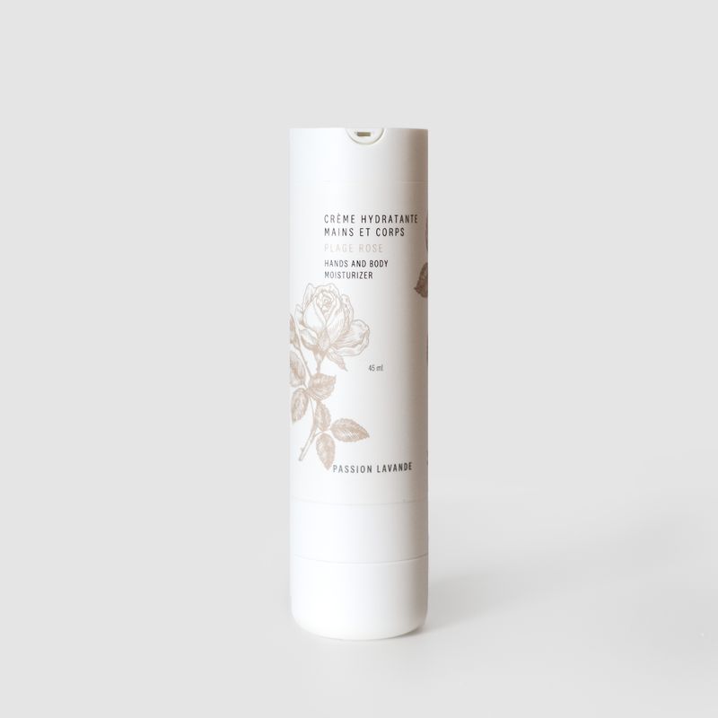 Crème hydratante 45 ml mains et corps - Plage Rose