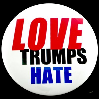 Love Trumps Hate 3" Pin-back Button
