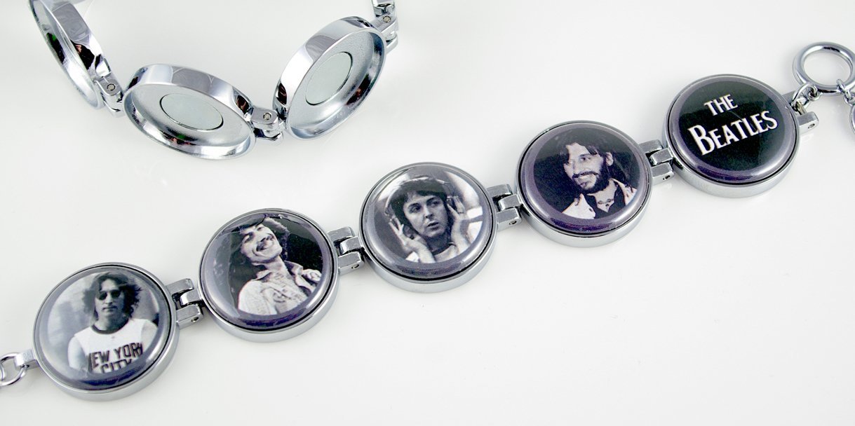 Artclix Beatles c. 1970 Bracelet Buttons