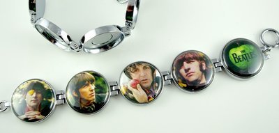 Artclix Beatles c. 1965 Bracelet Buttons