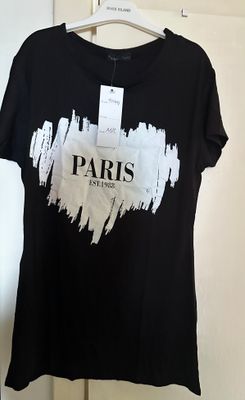Black short sleeve Paris t-shirt