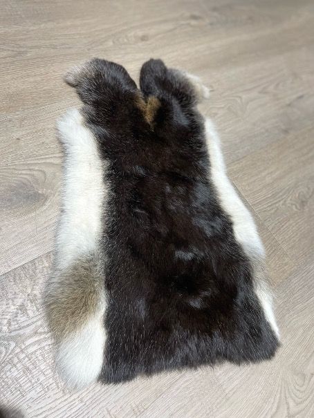 Konijnenvacht | Zwart - Wit - Bruin