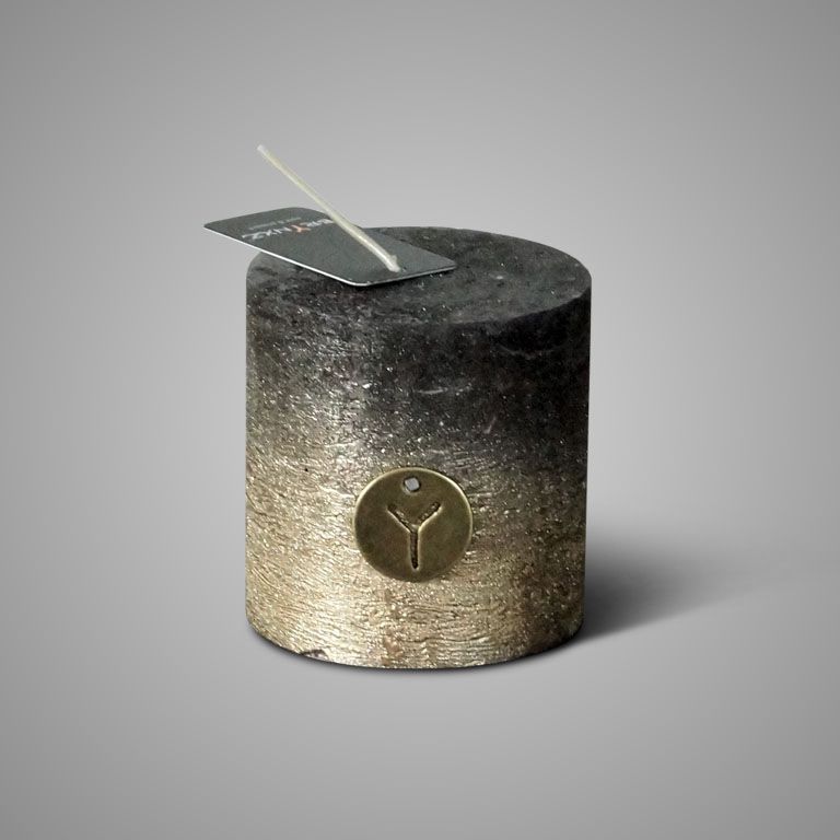 Brynxz | Kaars | Zwart/ Goud | 7x7