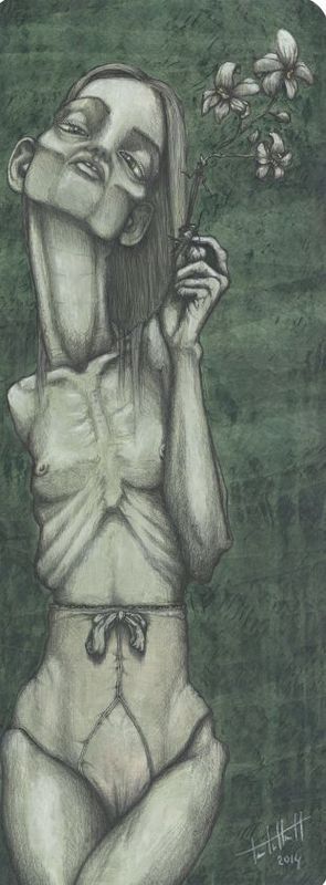 print Chica verde