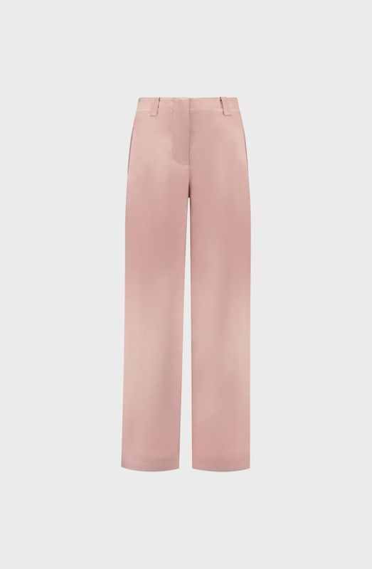 Charlie&#39;s Angels Pants lange roze satijnen broek