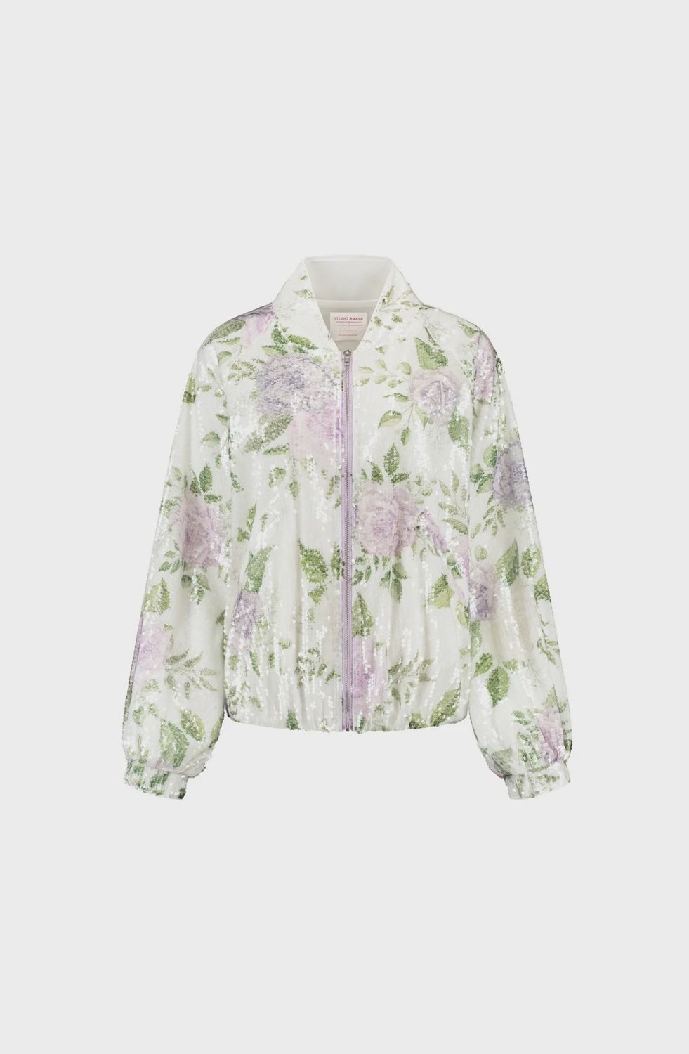 Step up bomber jack glitter lila wit groen blauw