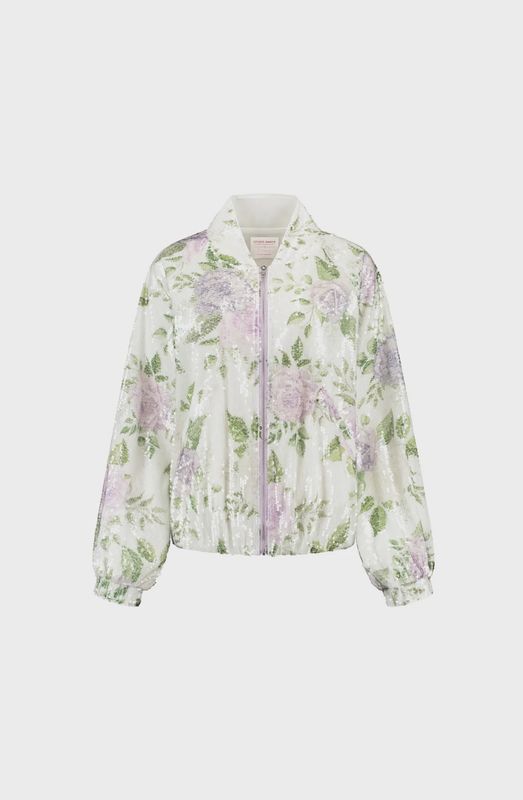 Step up bomber jack glitter lila wit groen blauw
