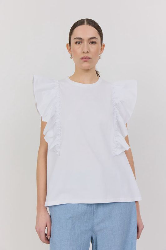T Shirt met Ruffle korte mouw KOWA 21