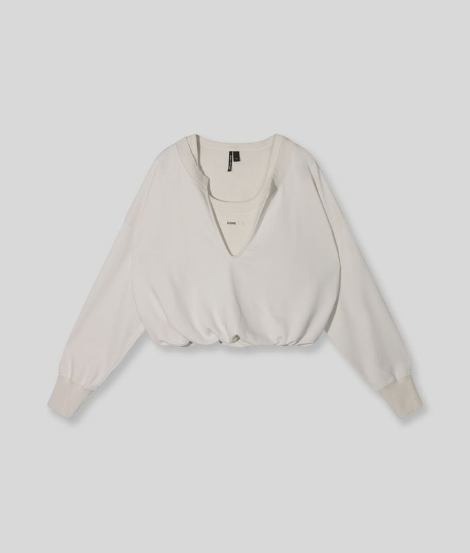 10DAYS V Neck Double Sweater